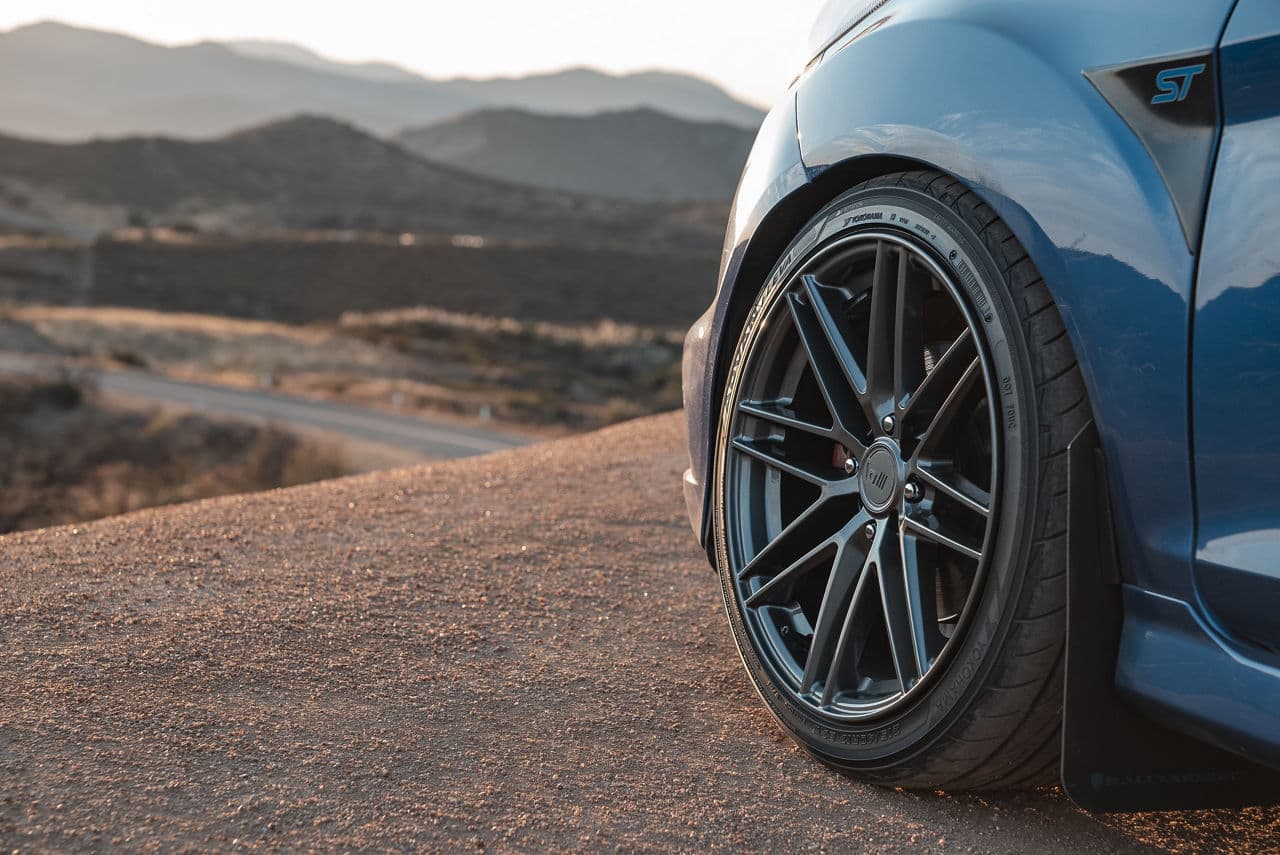 Rear view of 2015 Ford Fiesta with wheels