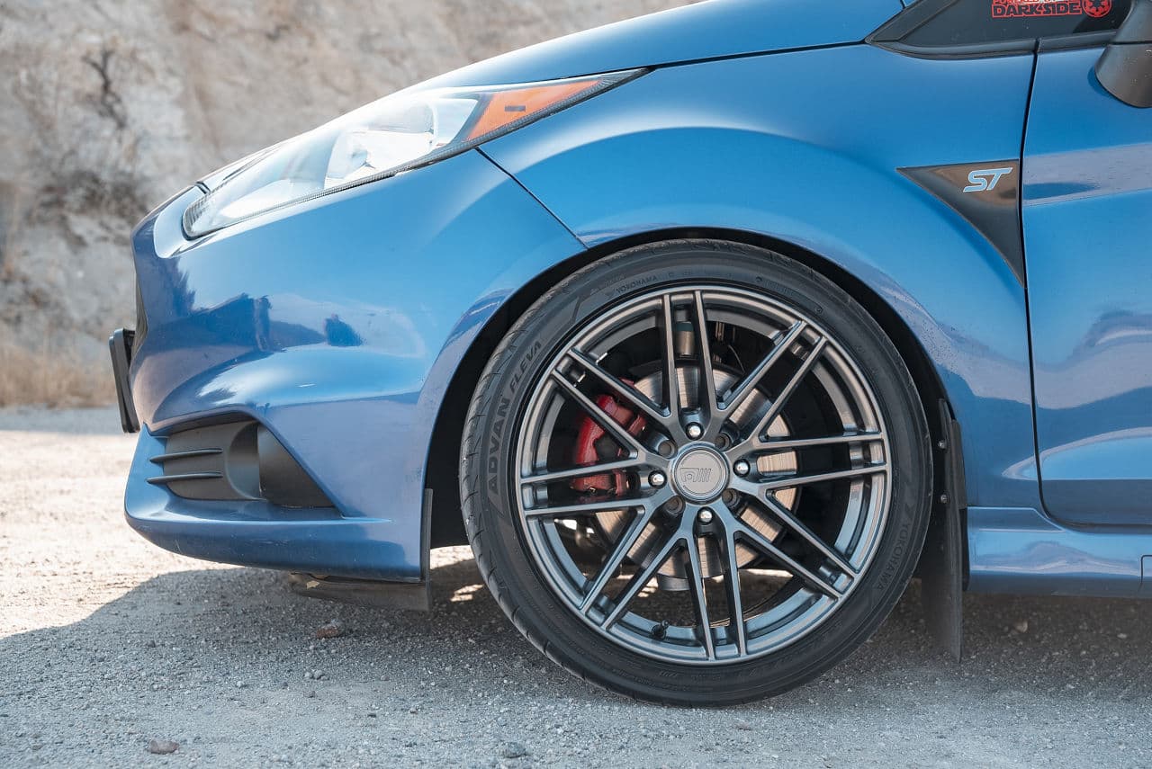 Detail view of 2015 Ford Fiesta with wheels