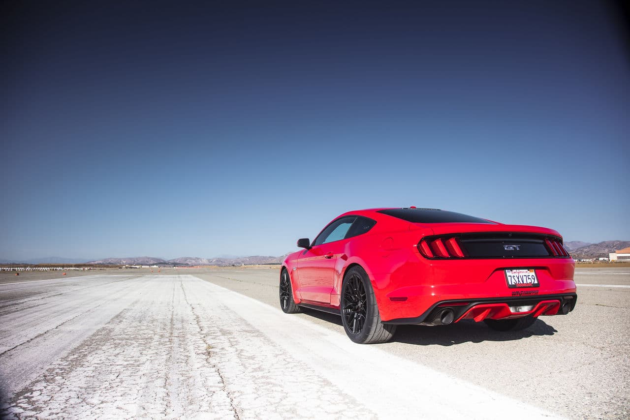 Interior of 2015 Ford Mustang GT with wheels
