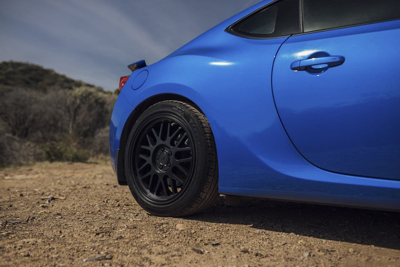 Rear view of 2015 Subaru BRZ with wheels