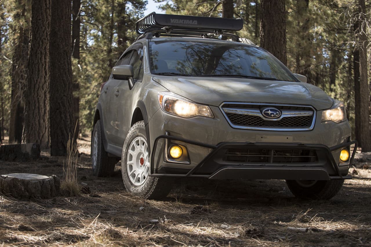 Rear view of 2015 Subaru Crosstrek with wheels