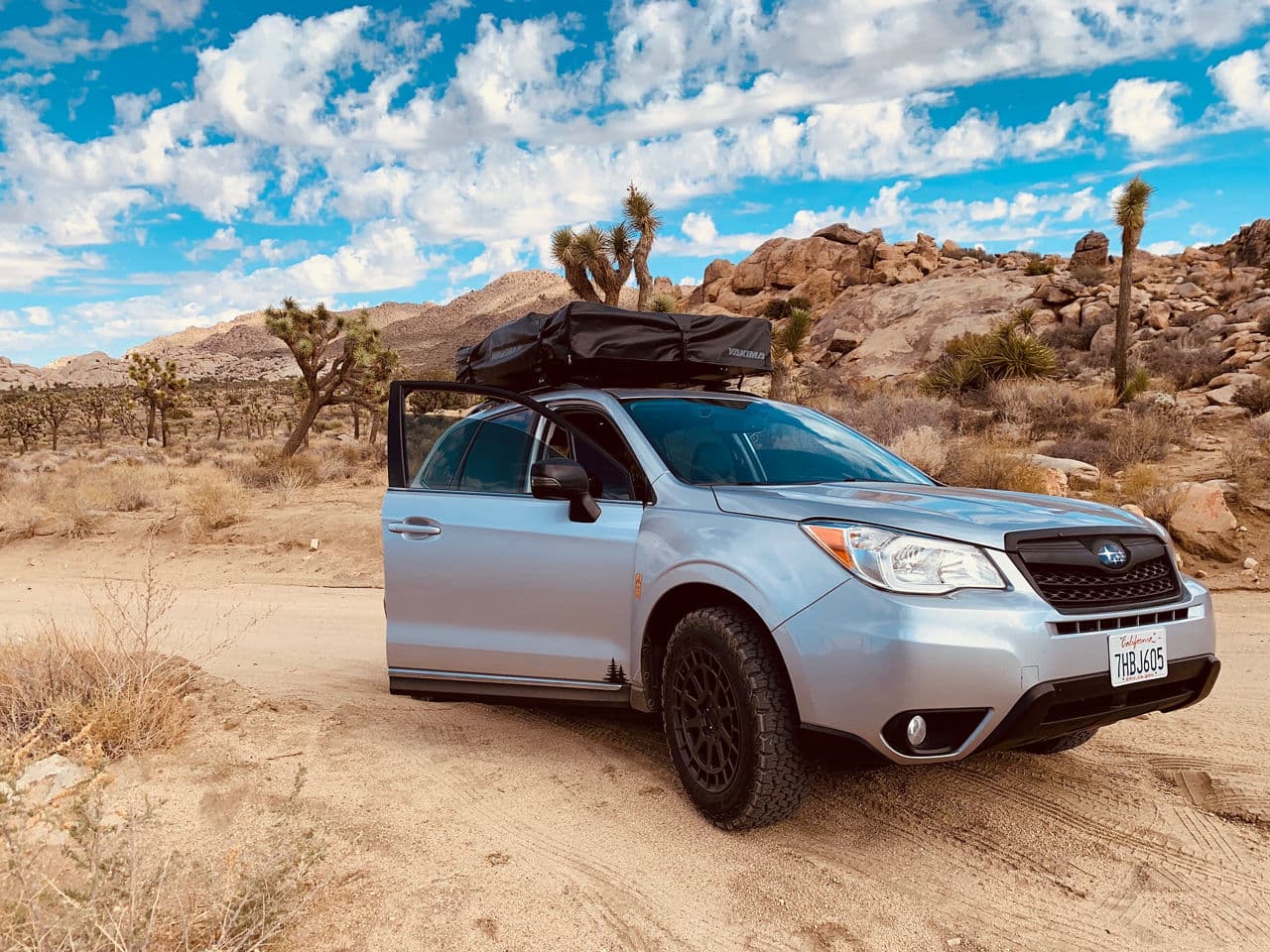 Side profile of 2015 Subaru Forester with wheels