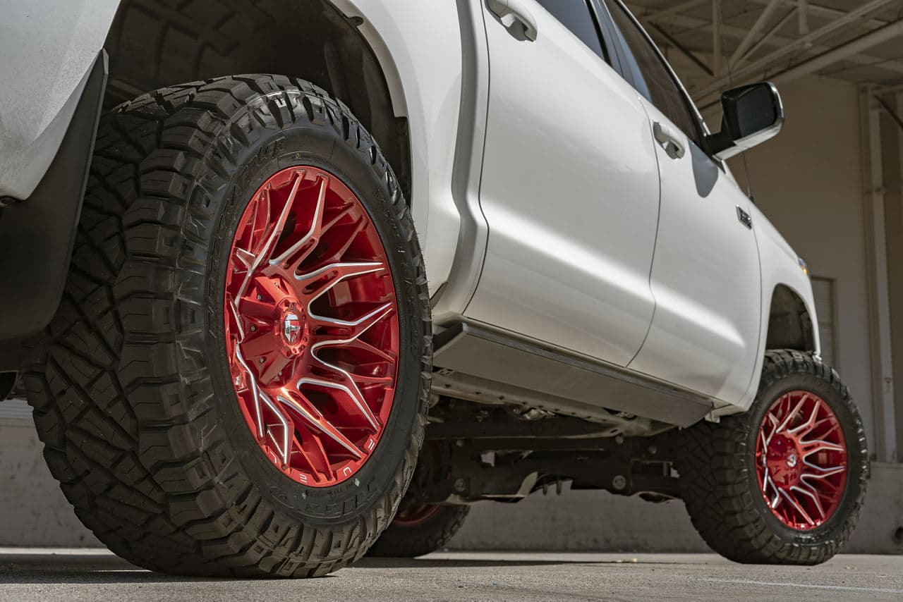 Detail view of 2015 Toyota Tundra with vehicle wraps