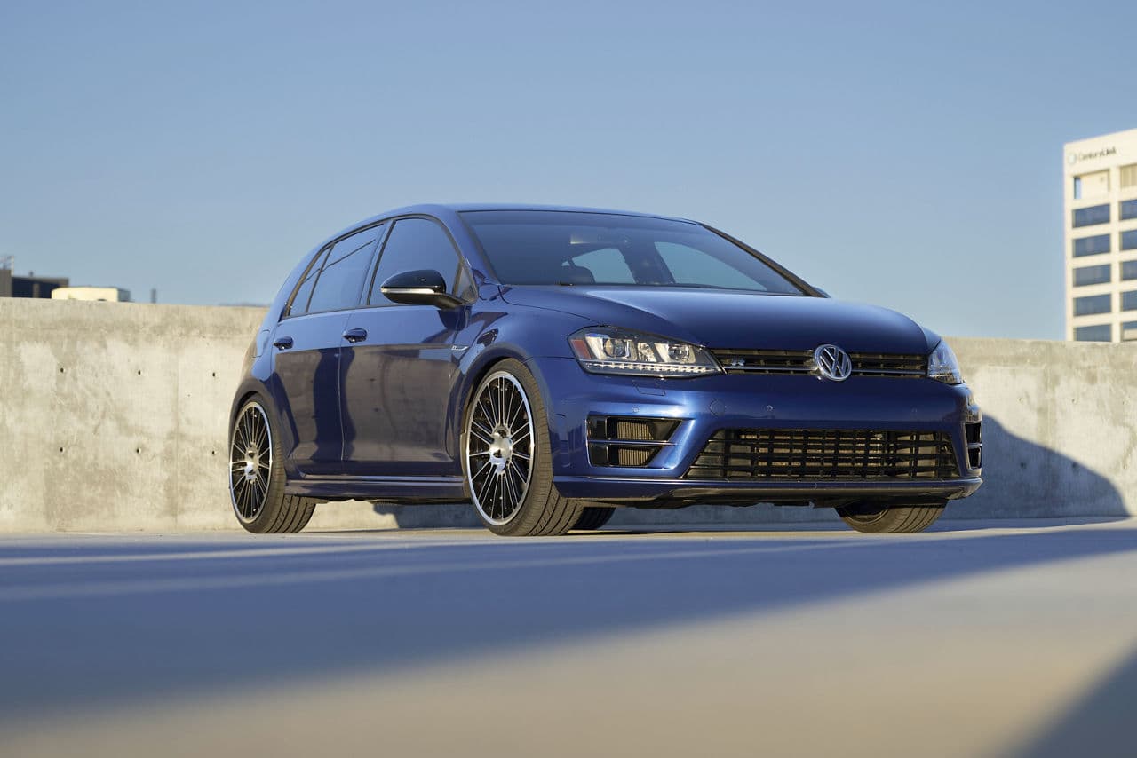 Detail view of 2015 Volkswagen Golf R with wheels