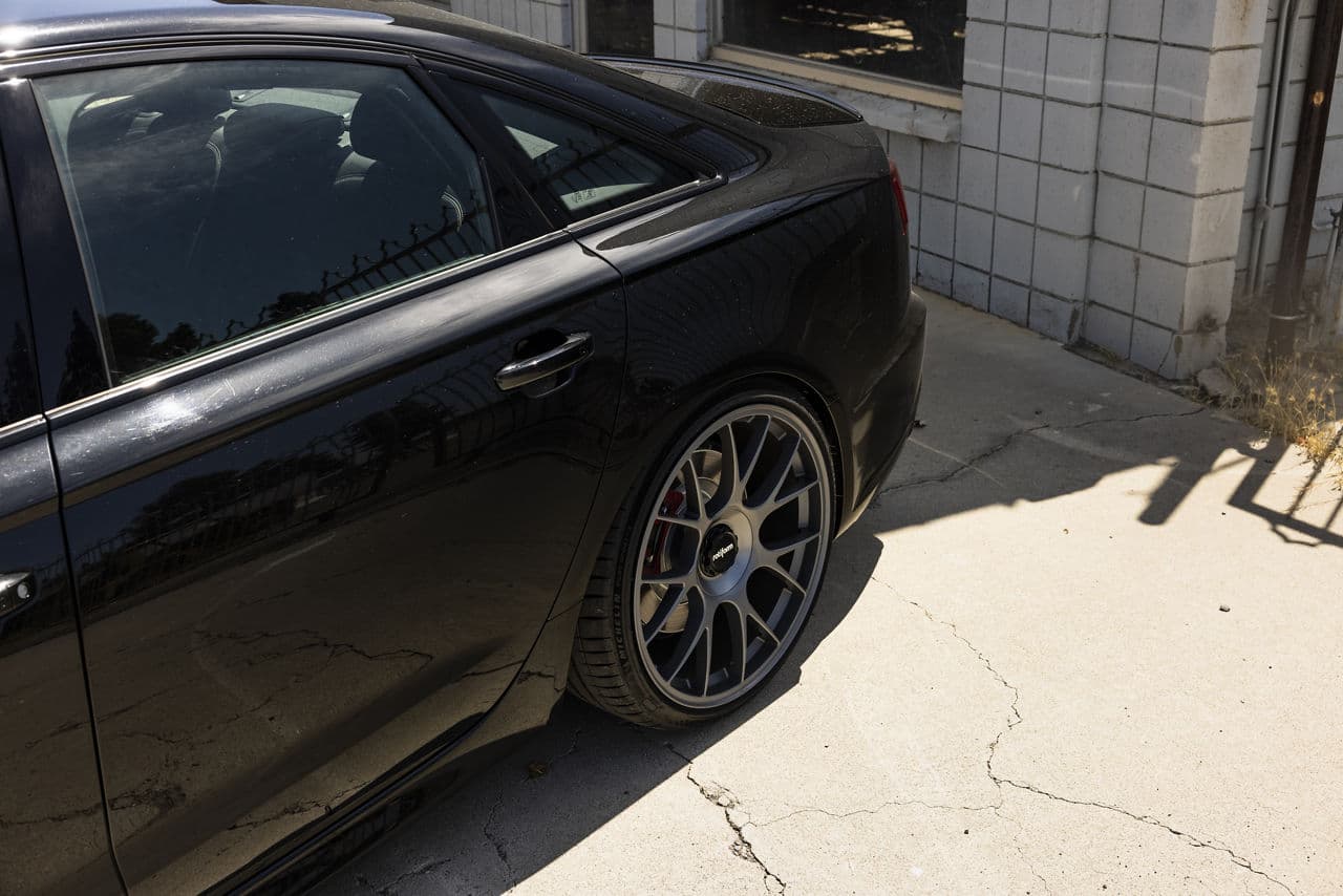 Rear view of 2016 Audi S6 with wheels