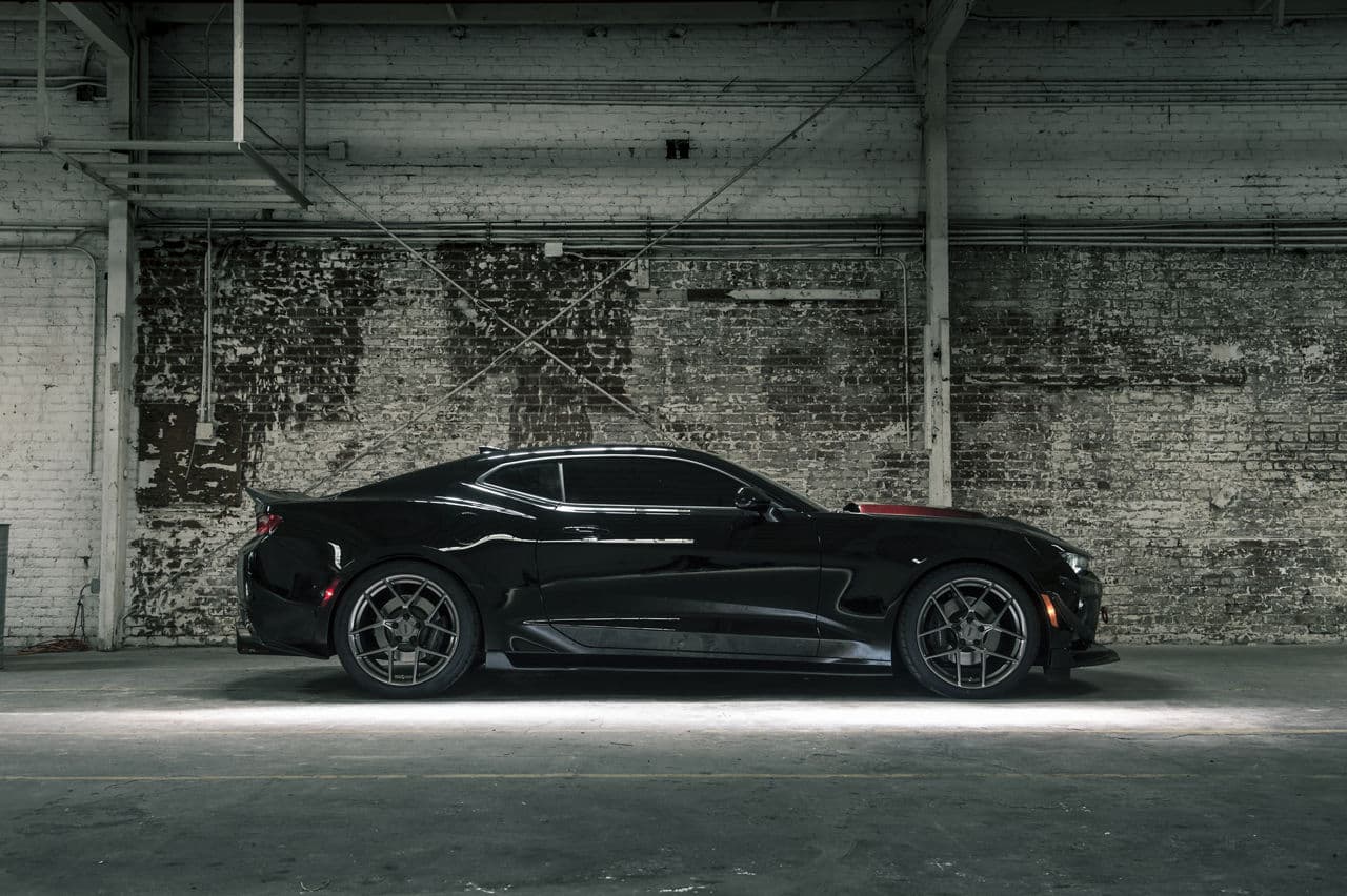 Interior of 2016 Chevrolet Camaro SS with wheels