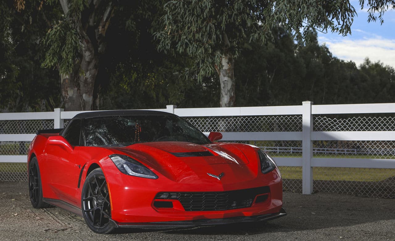 Front view of 2016 Chevrolet Corvette Stingray with wheels