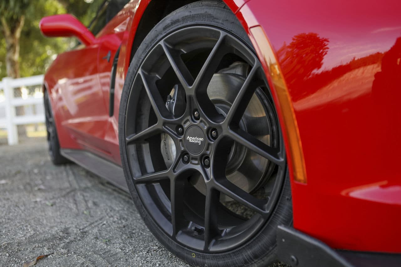 Interior of 2016 Chevrolet Corvette Stingray with wheels
