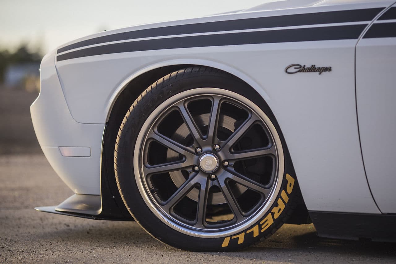Rear view of 2016 Dodge Challenger R/T with wheels