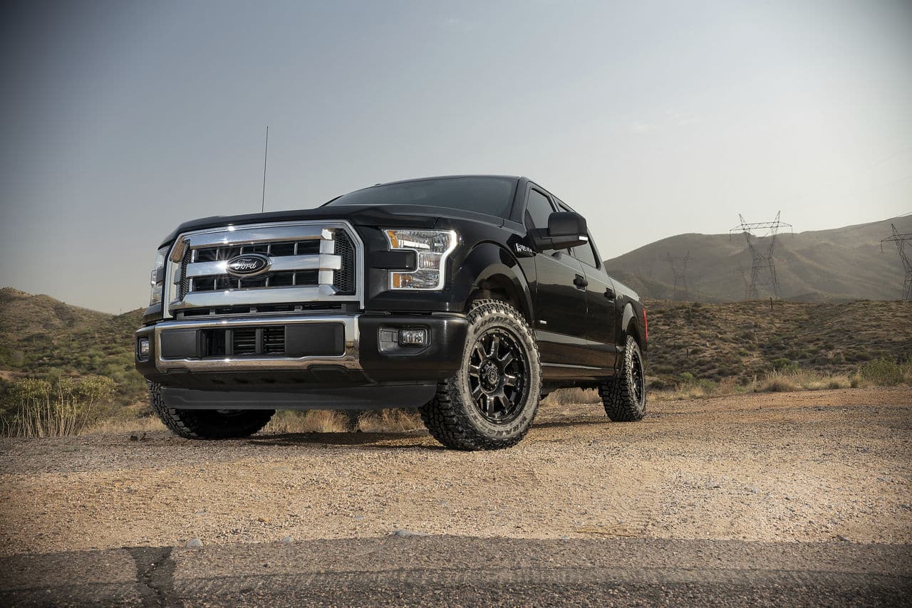 Front view of 2016 Ford F150 with wheels