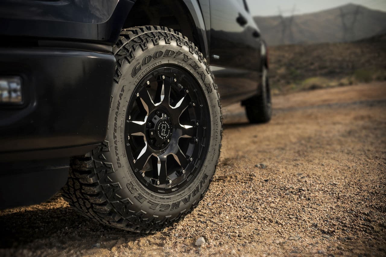 Rear view of 2016 Ford F150 with wheels