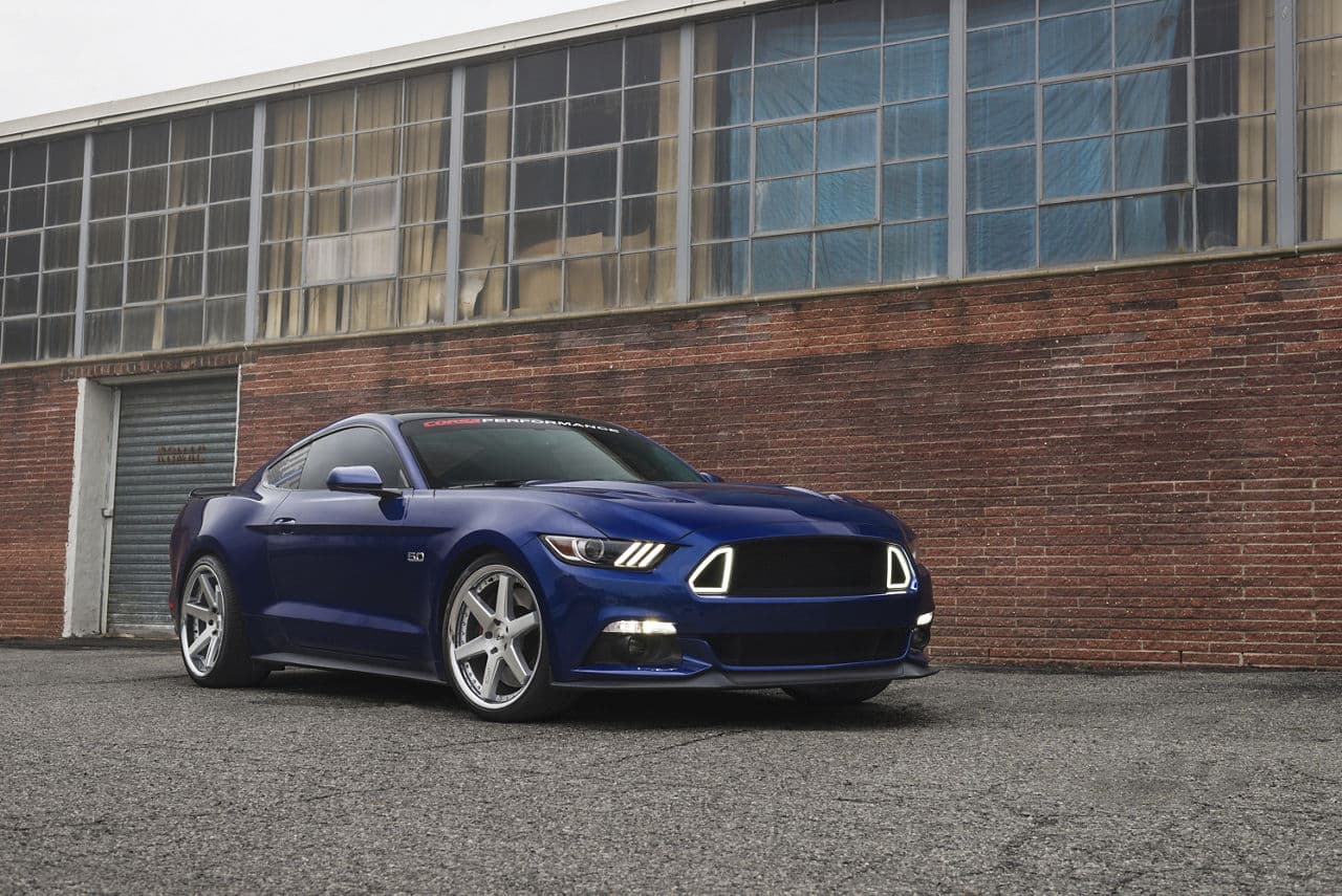 Front view of 2016 Ford Mustang with wheels