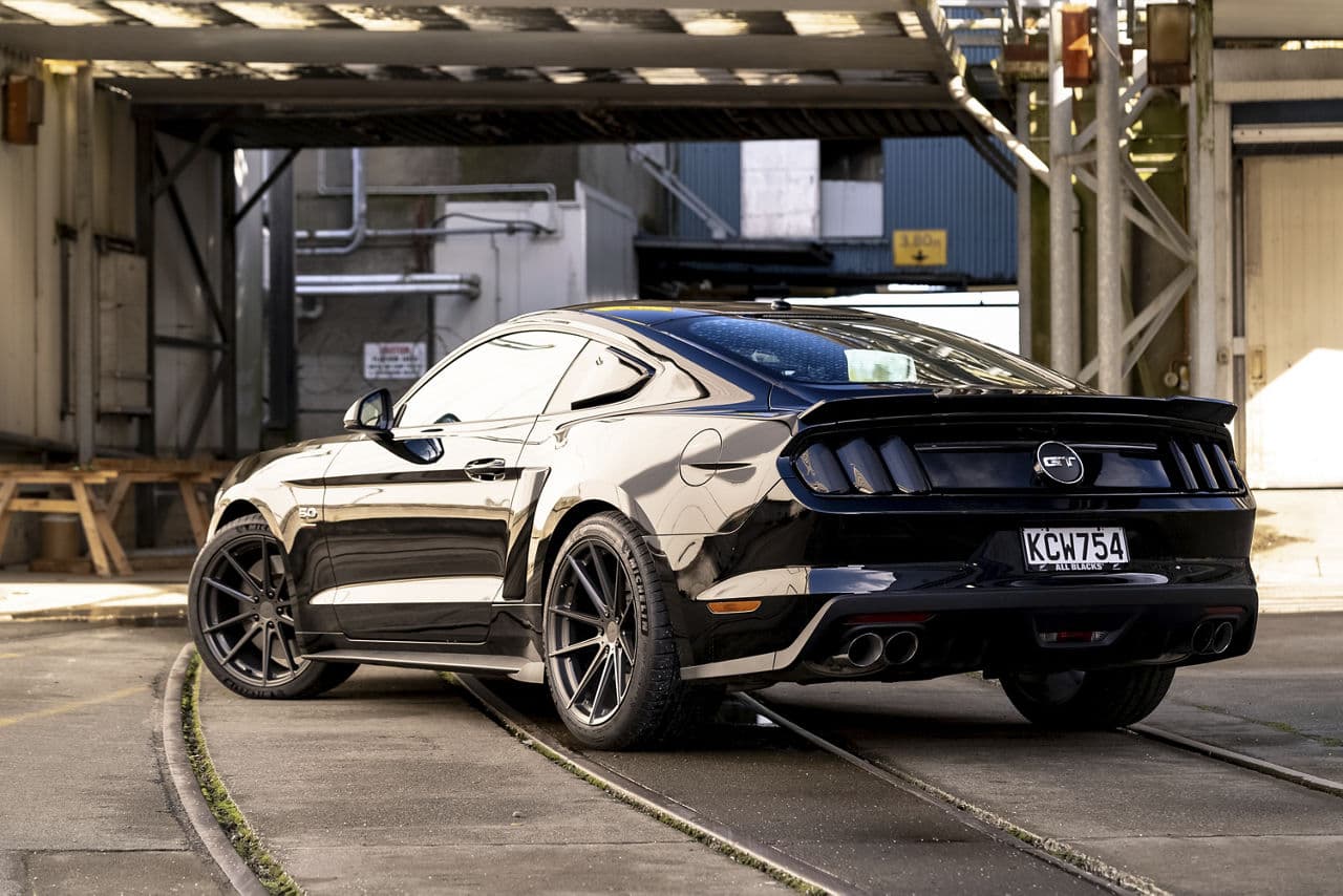 Front view of 2016 Ford Mustang with wheels