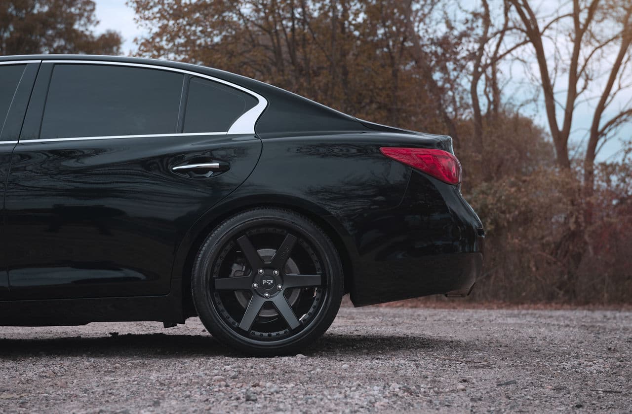 Rear view of 2016 Infiniti Q50 with wheels