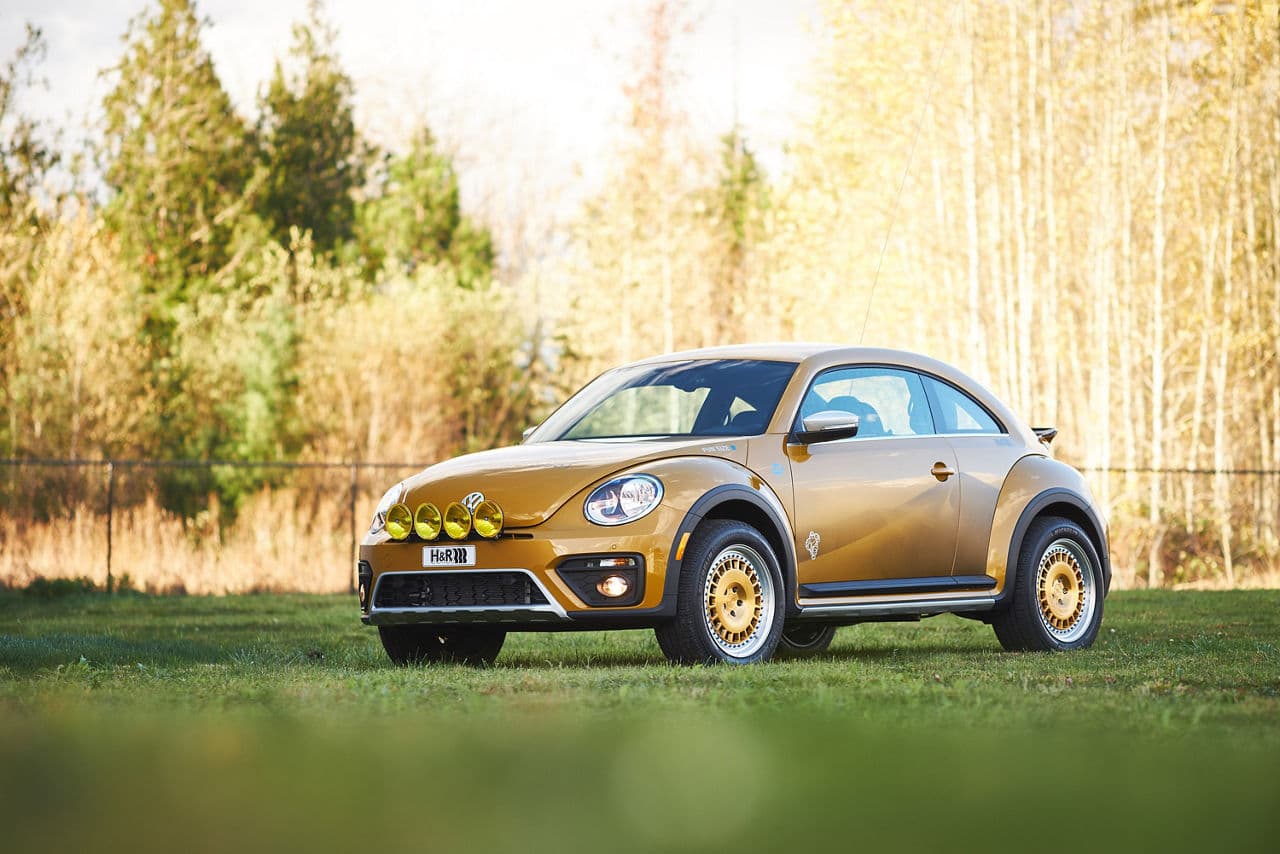 Front view of 2016 Volkswagen Beetle with vehicle wraps