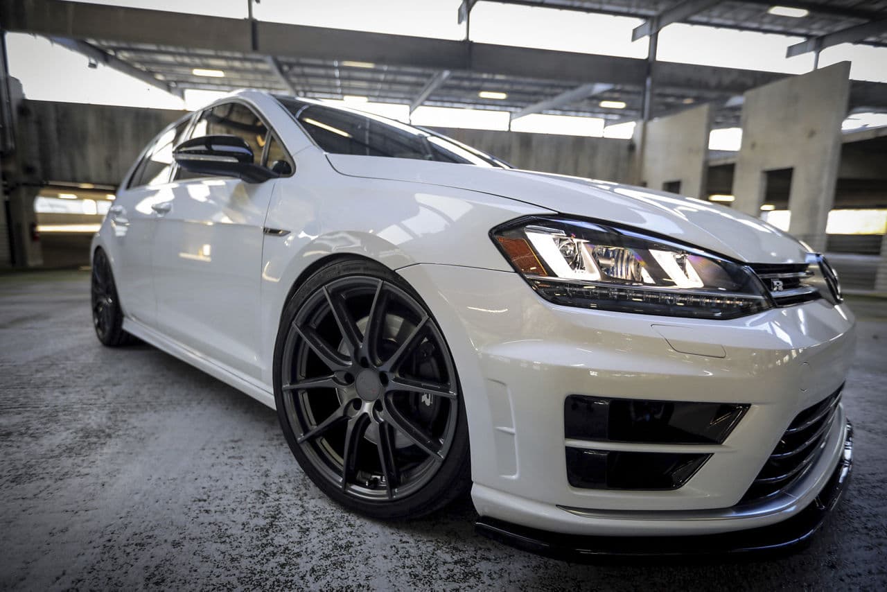 Detail view of 2016 Volkswagen Golf R with wheels
