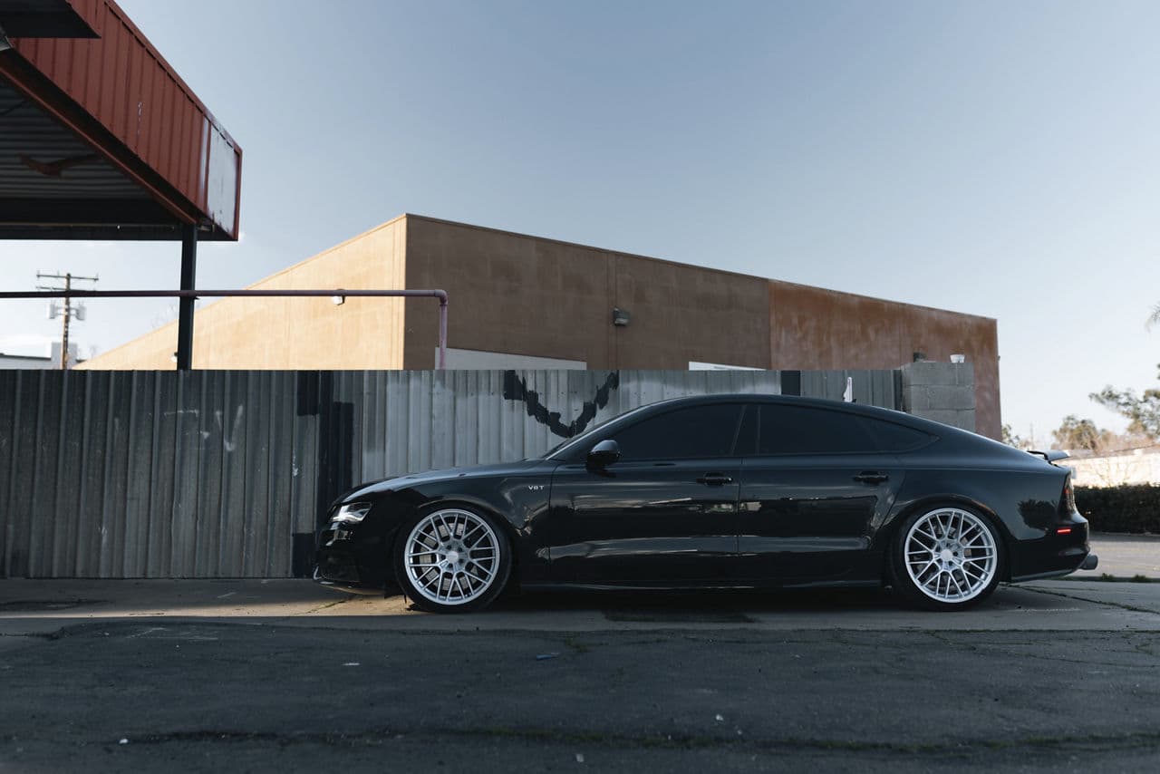 Rear view of 2017 Audi S7 with wheels