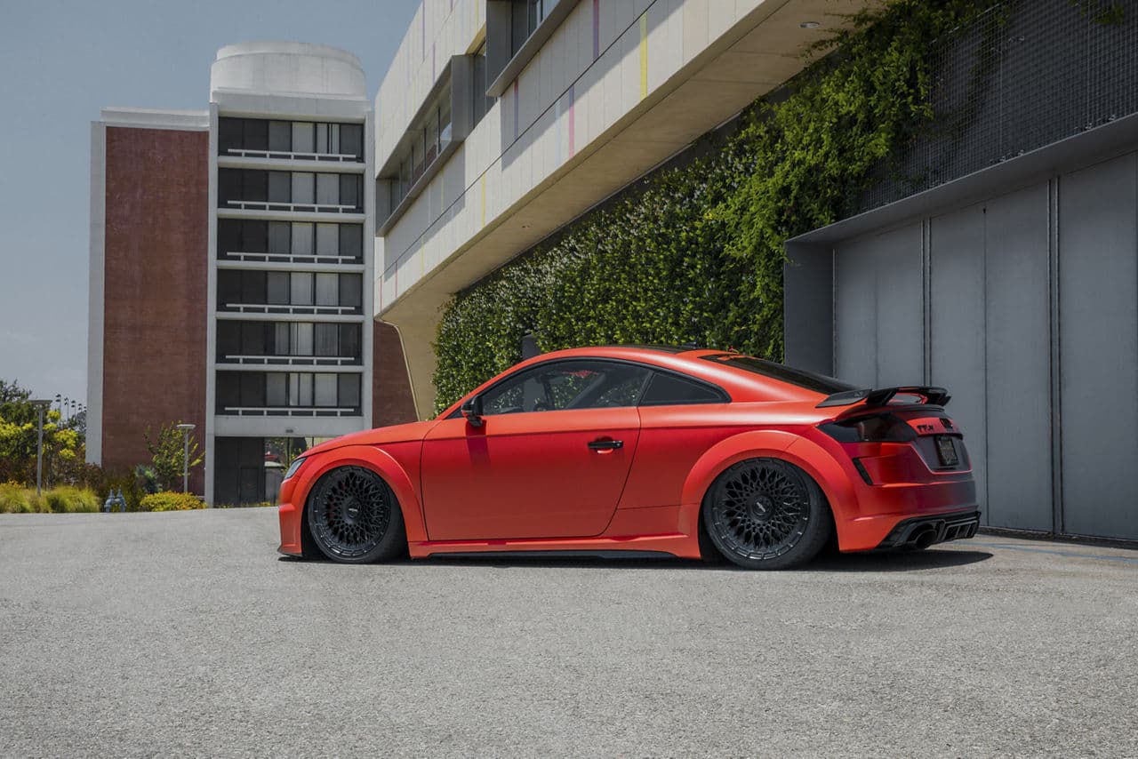Rear view of 2017 Audi TT RS with wheels