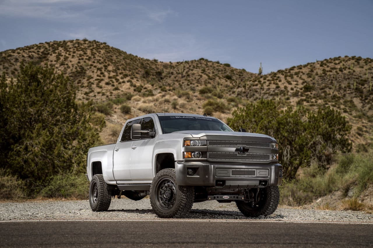 Front view of 2017 Chevrolet Silverado 2500 with wheels