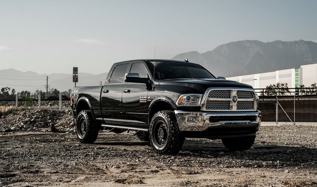 Front view of 2017 Dodge Ram 2500 with truck suv wheels