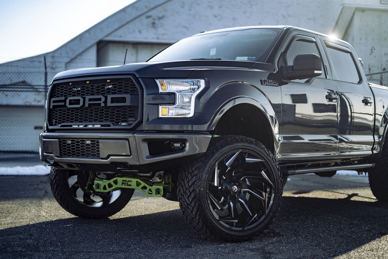 Interior of 2017 Ford F150 with wheels