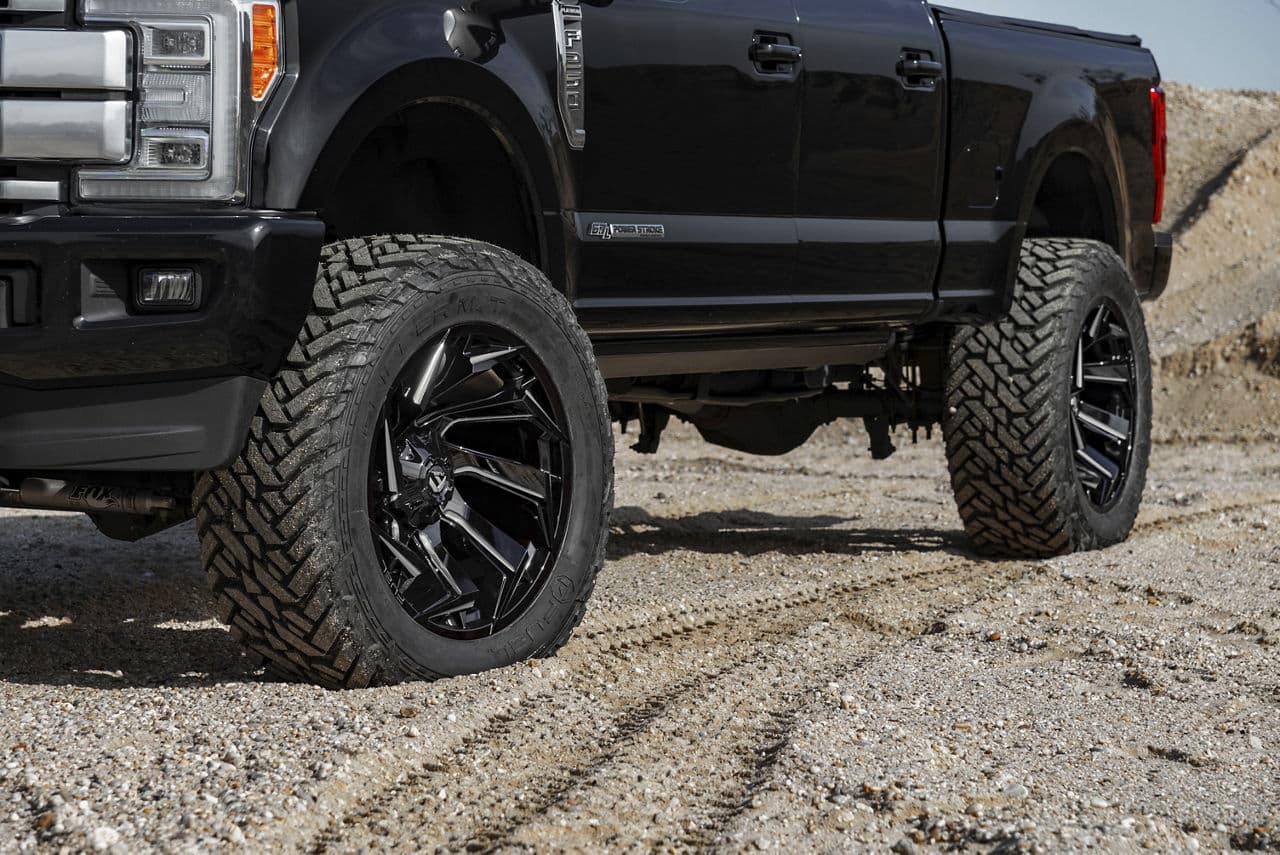Side profile of 2017 Ford F250 with truck suv wheels