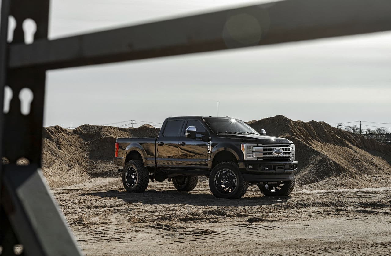 Interior of 2017 Ford F250 with truck suv wheels