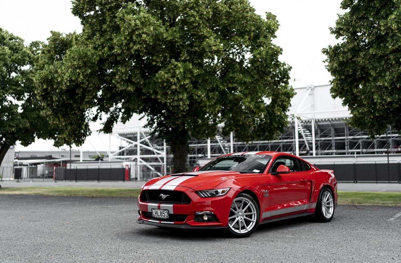 Front view of 2017 Ford Mustang with wheels