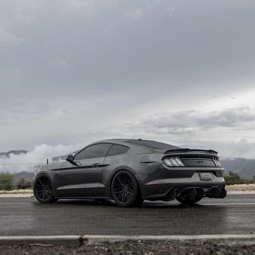 Interior of 2017 Ford Mustang with wheels