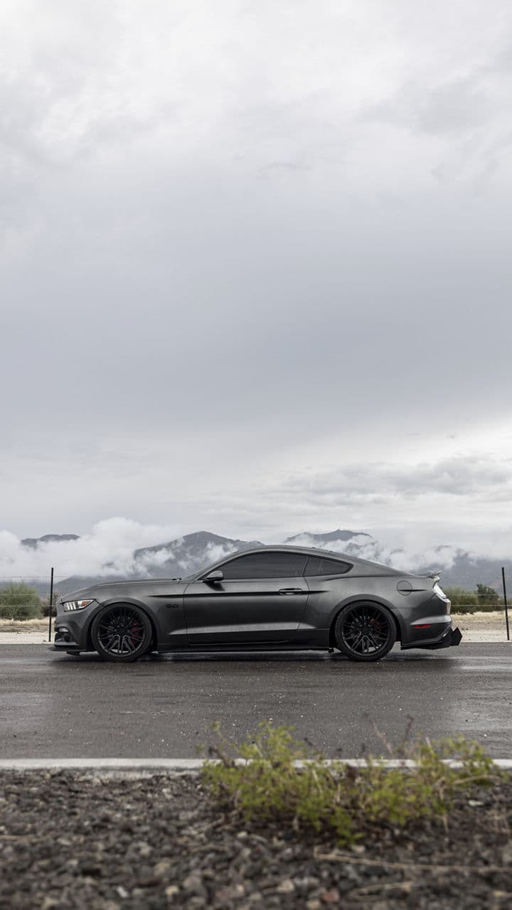 Interior of 2017 Ford Mustang with wheels