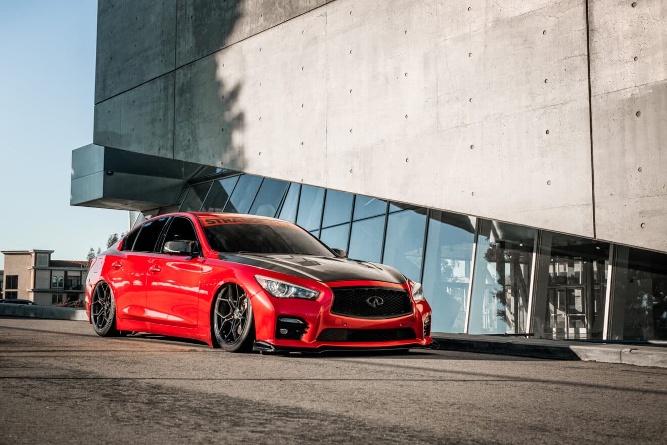 2017 Infiniti Q50 — air ride suspension, front view