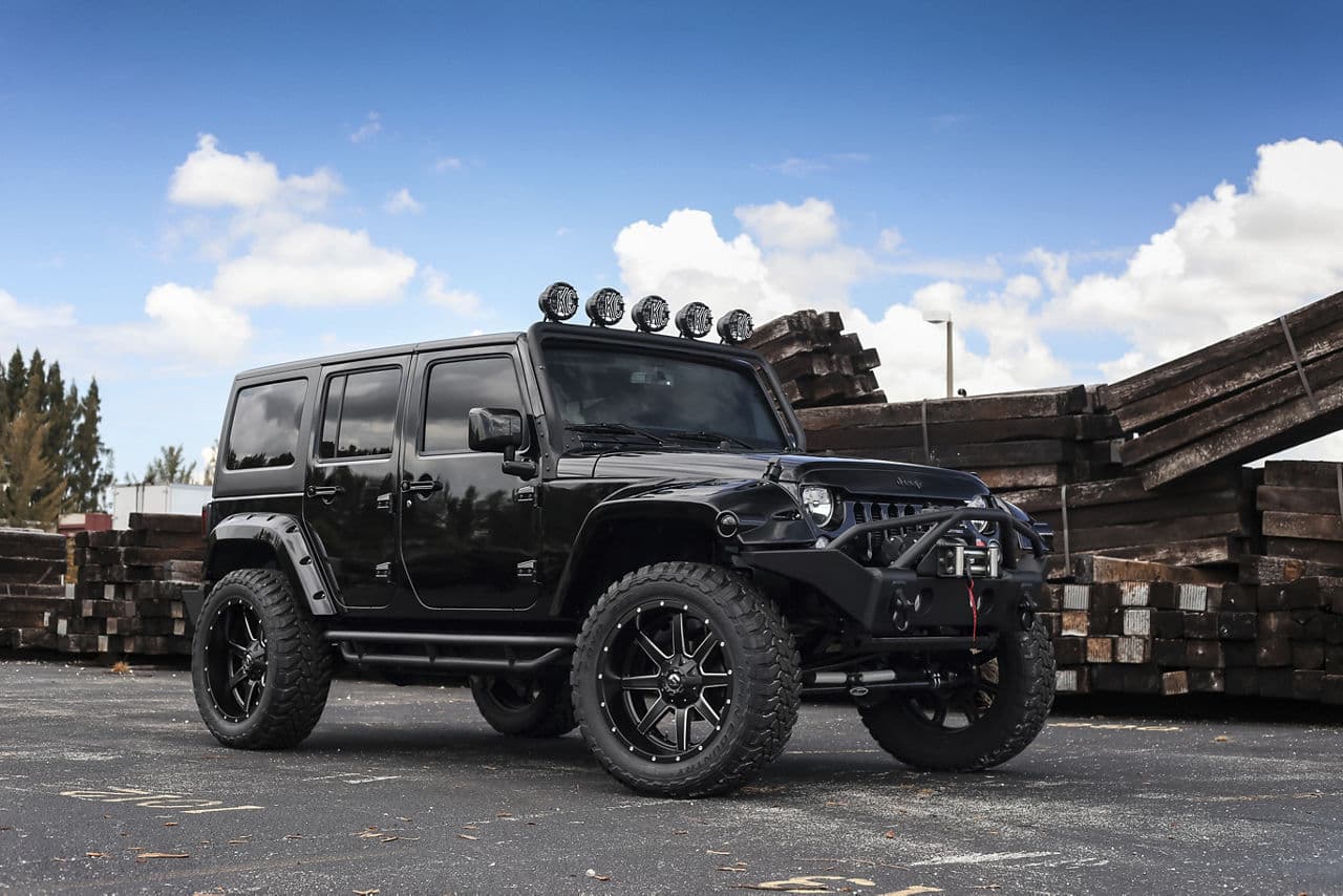 Front view of 2017 Jeep Wrangler with wheels
