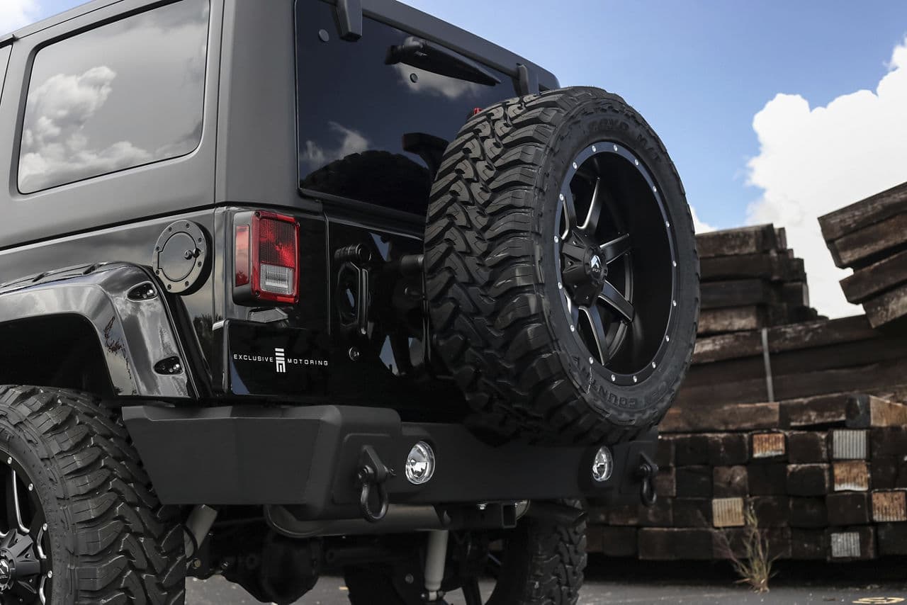 Interior of 2017 Jeep Wrangler with wheels