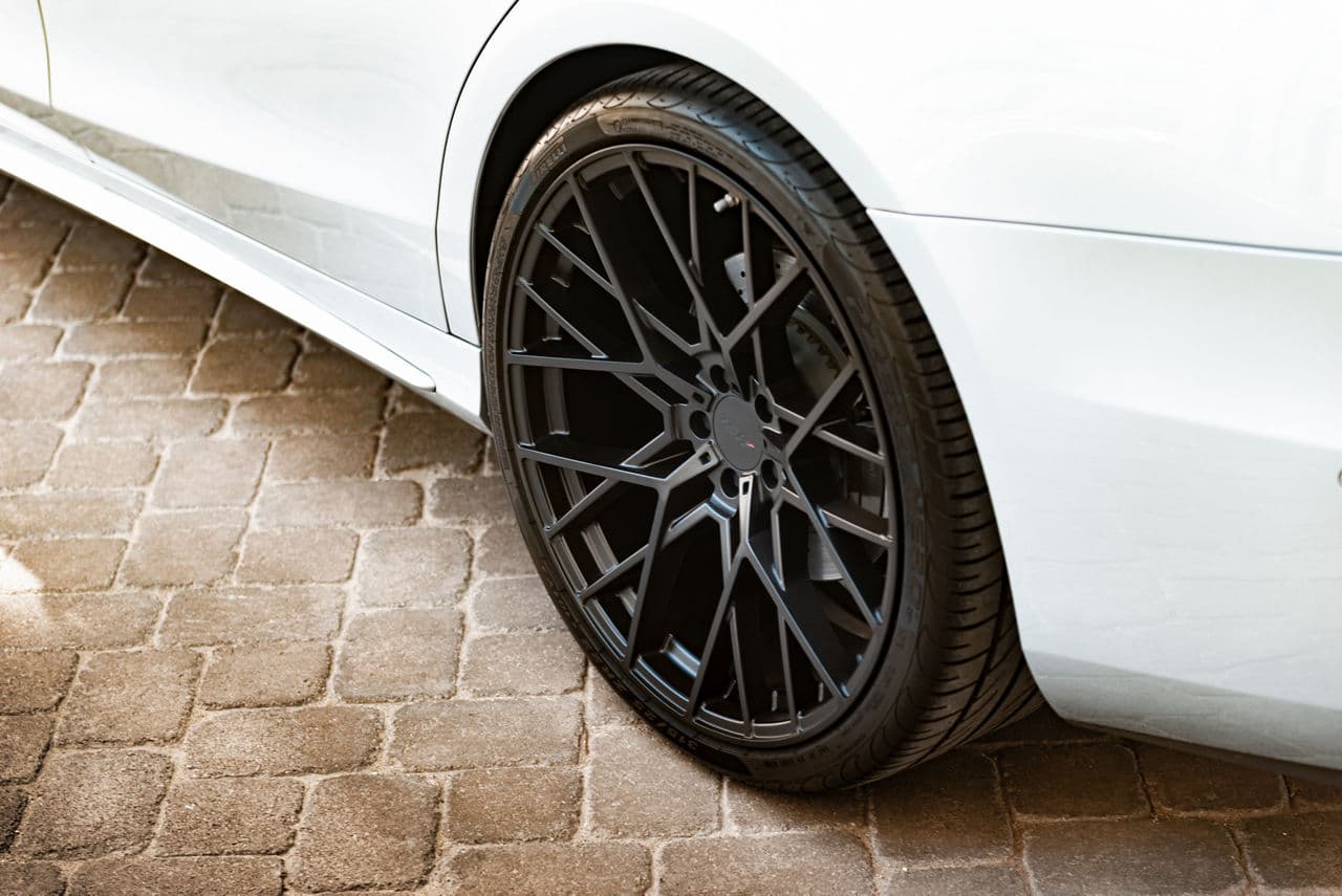 Interior of 2017 Mercedes-Benz S560 with wheels