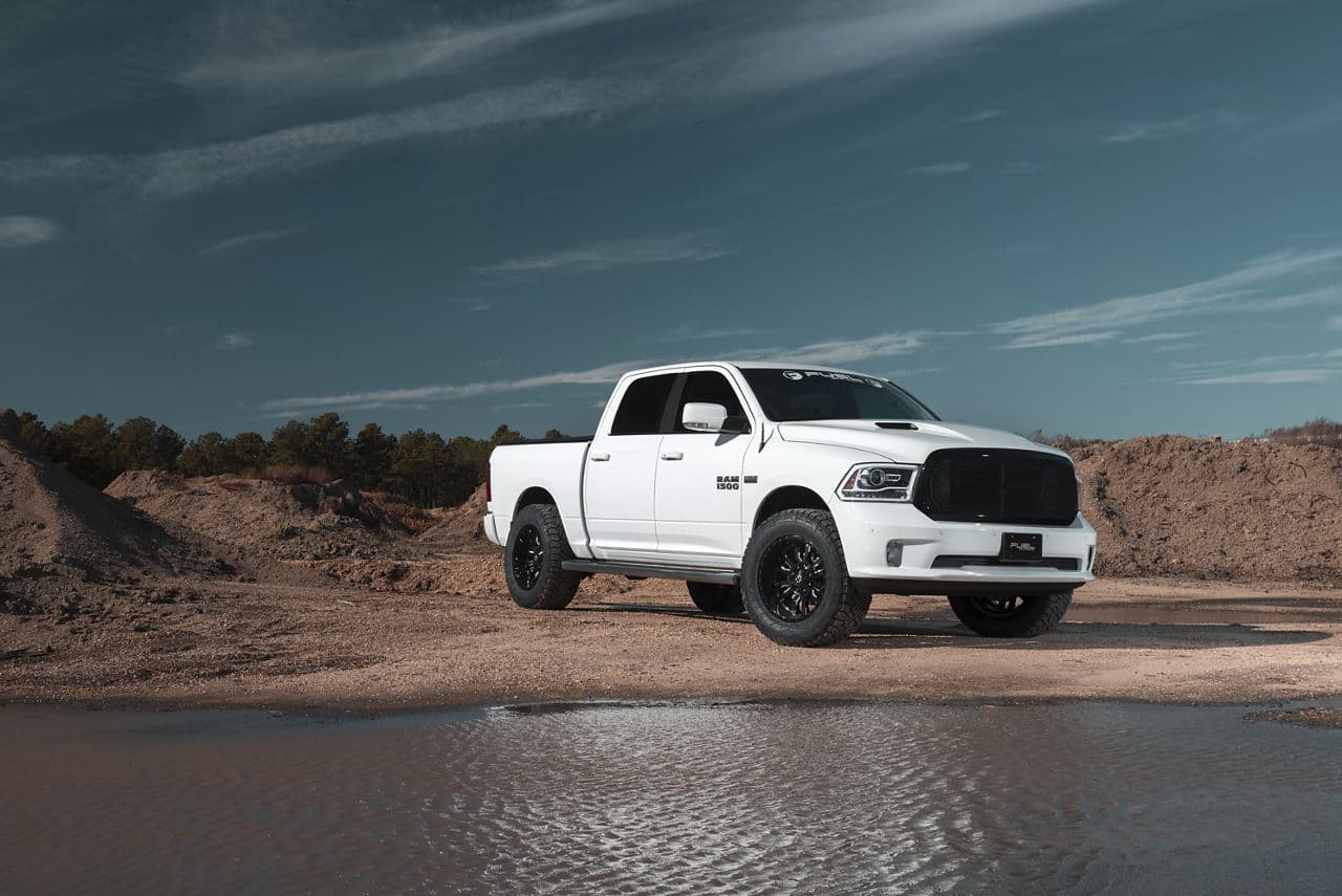 Detail view of 2017 Ram 1500 with wheels