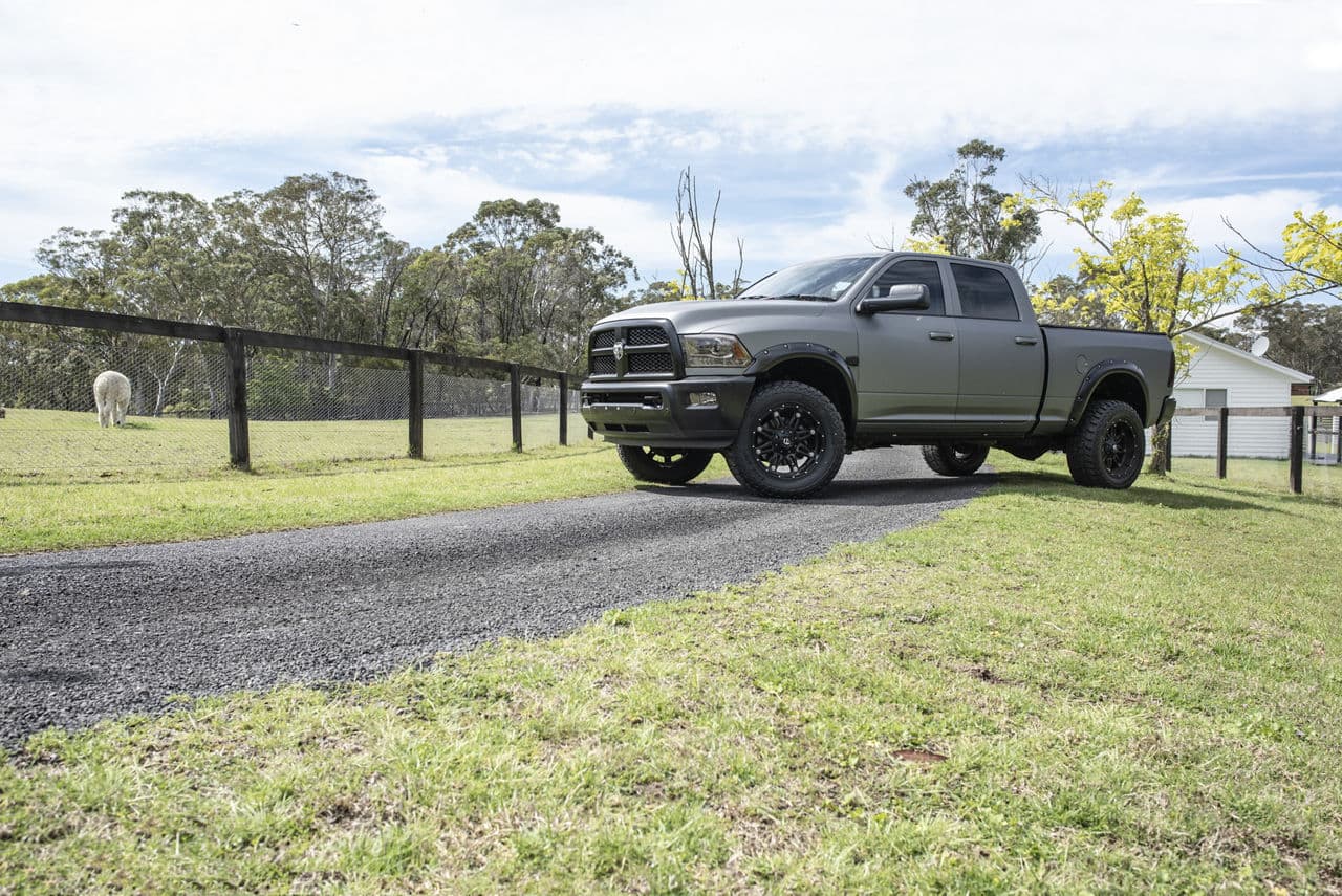 Front view of 2017 Ram 2500 with truck suv wheels