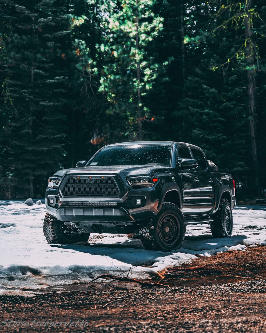 Front view of 2017 Toyota Tacoma TRD Pro with truck suv wheels