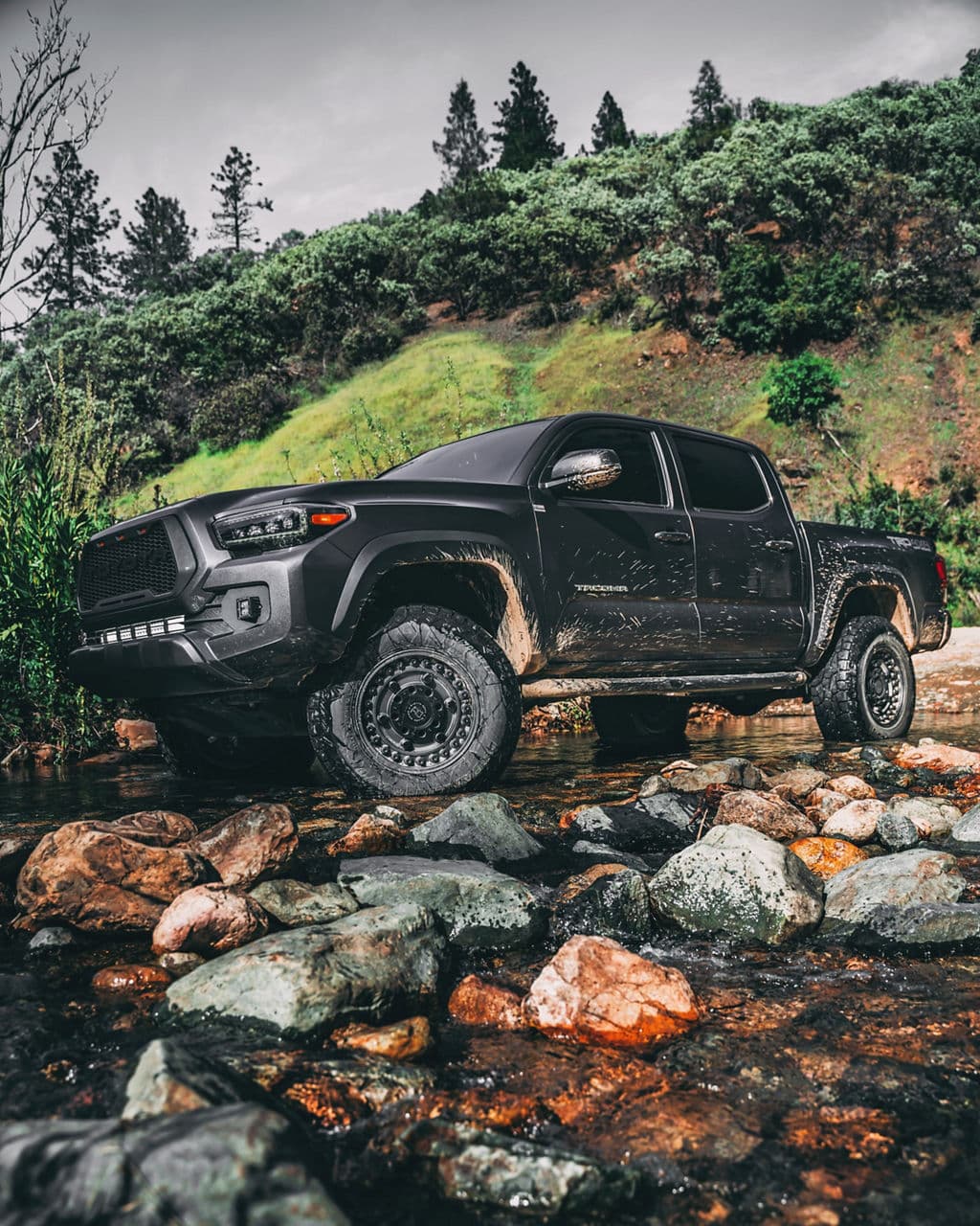 Interior of 2017 Toyota Tacoma TRD Pro with truck suv wheels