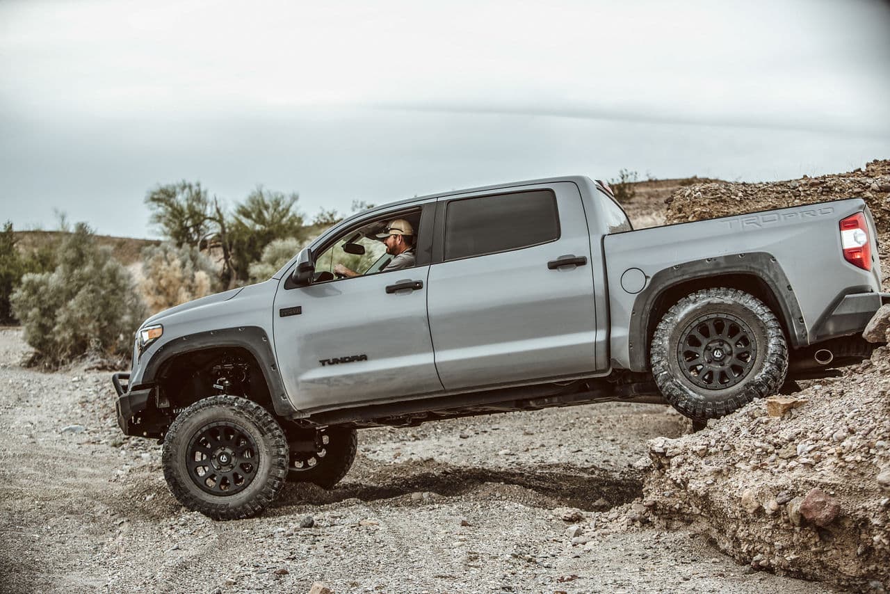 Side profile of 2017 Toyota Tundra with truck suv wheels