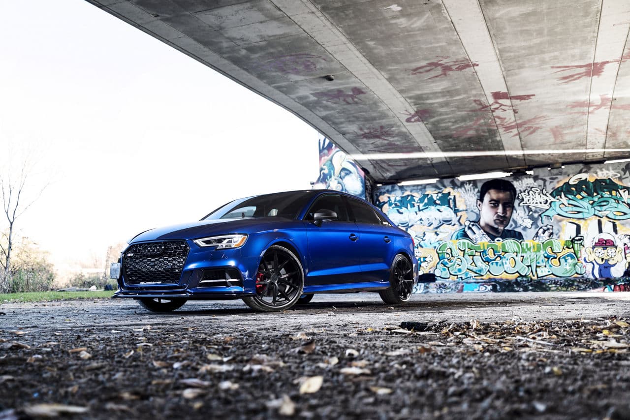 Detail view of 2018 Audi S3 with wheels