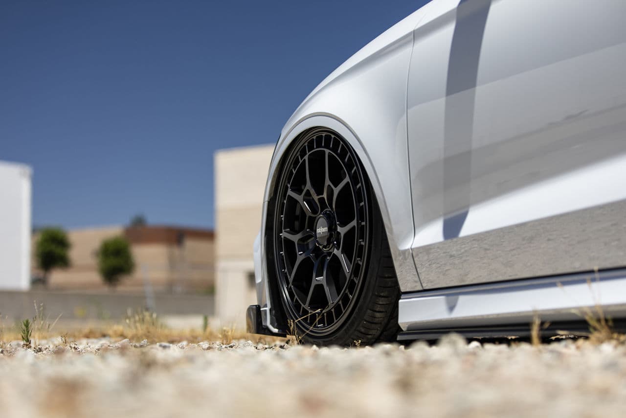Side profile of 2018 Audi S3 with wheels