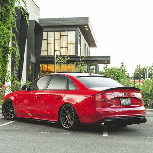 Interior of 2018 Audi S4 with wheels