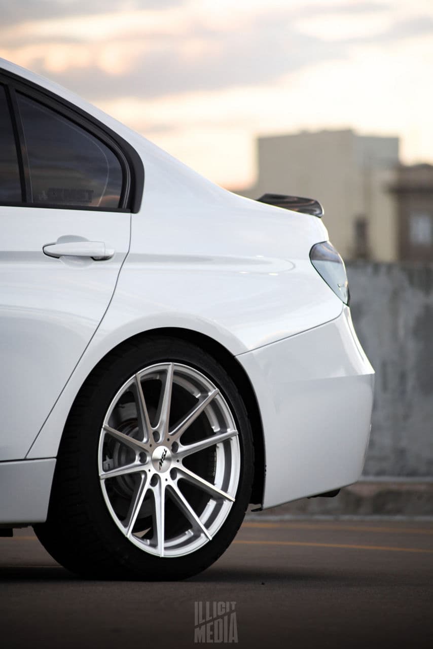 Interior of 2018 BMW 330i with wheels