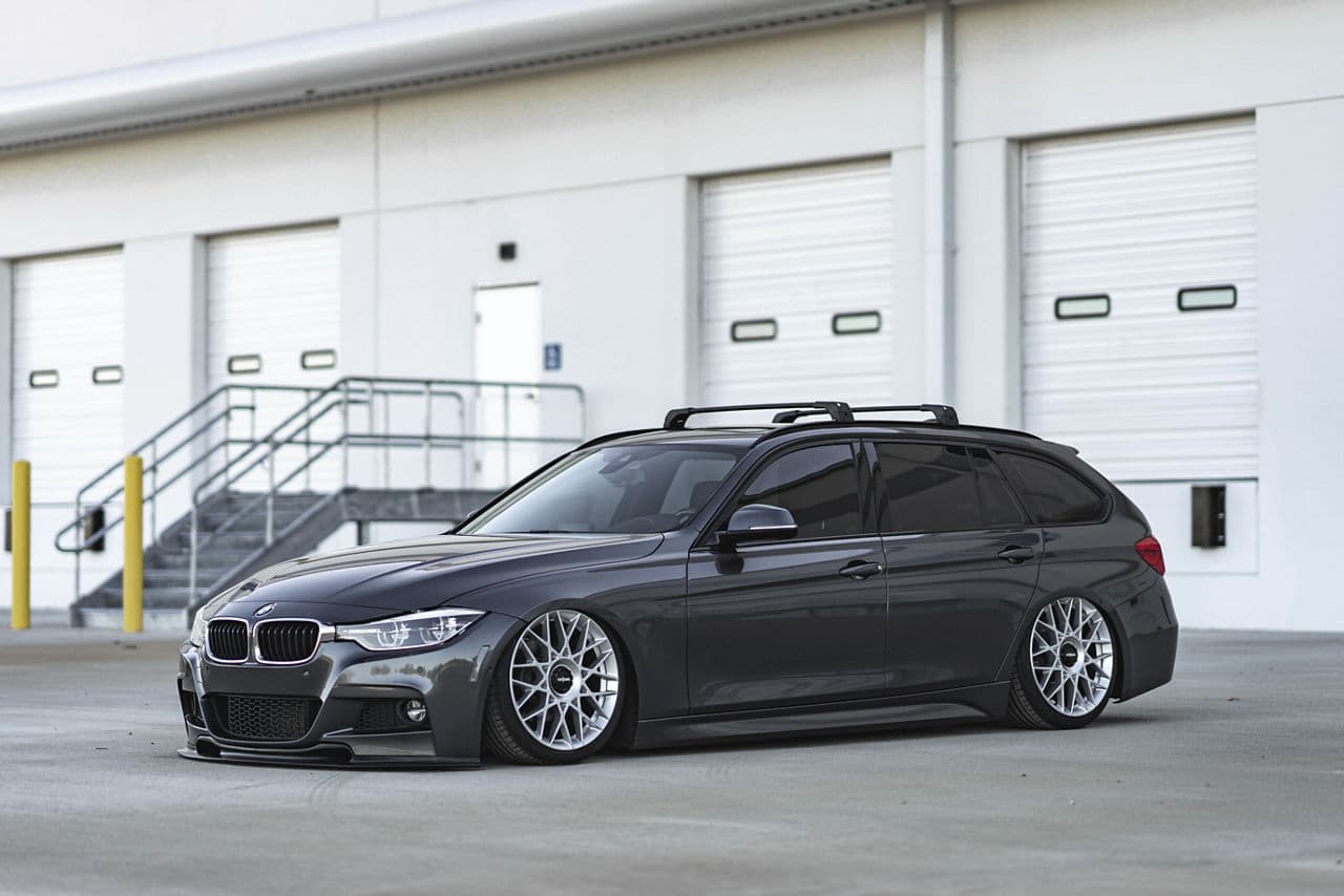 Rear view of 2018 BMW 330i X-Drive with wheels