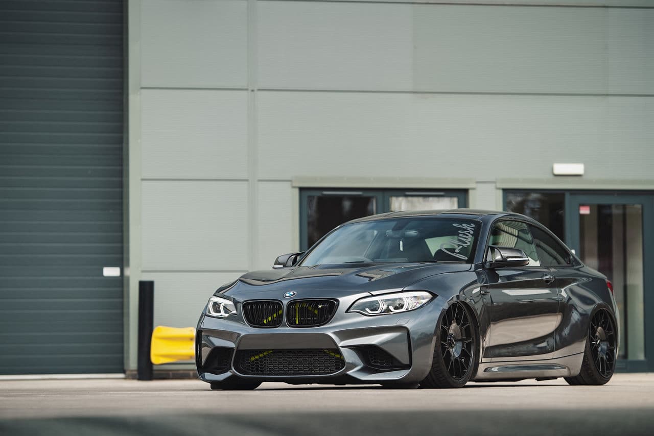 Detail view of 2018 BMW M2 with wheels