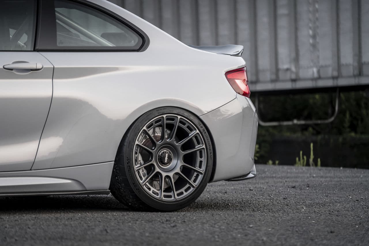 Interior of 2018 BMW M2 with wheels