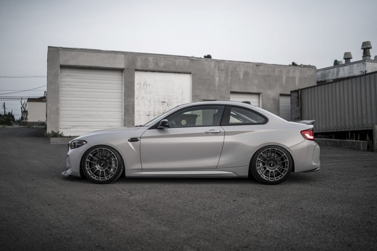 Rear view of 2018 BMW M2 with wheels