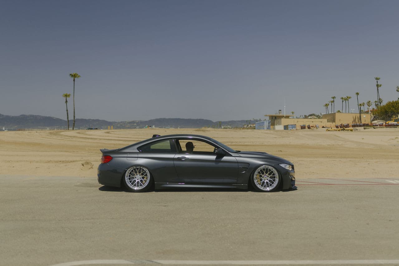 Detail view of 2018 BMW M4 with wheels