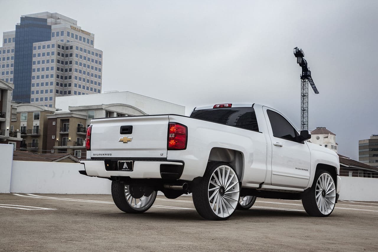 Interior of 2018 Chevrolet Silverado with wheels