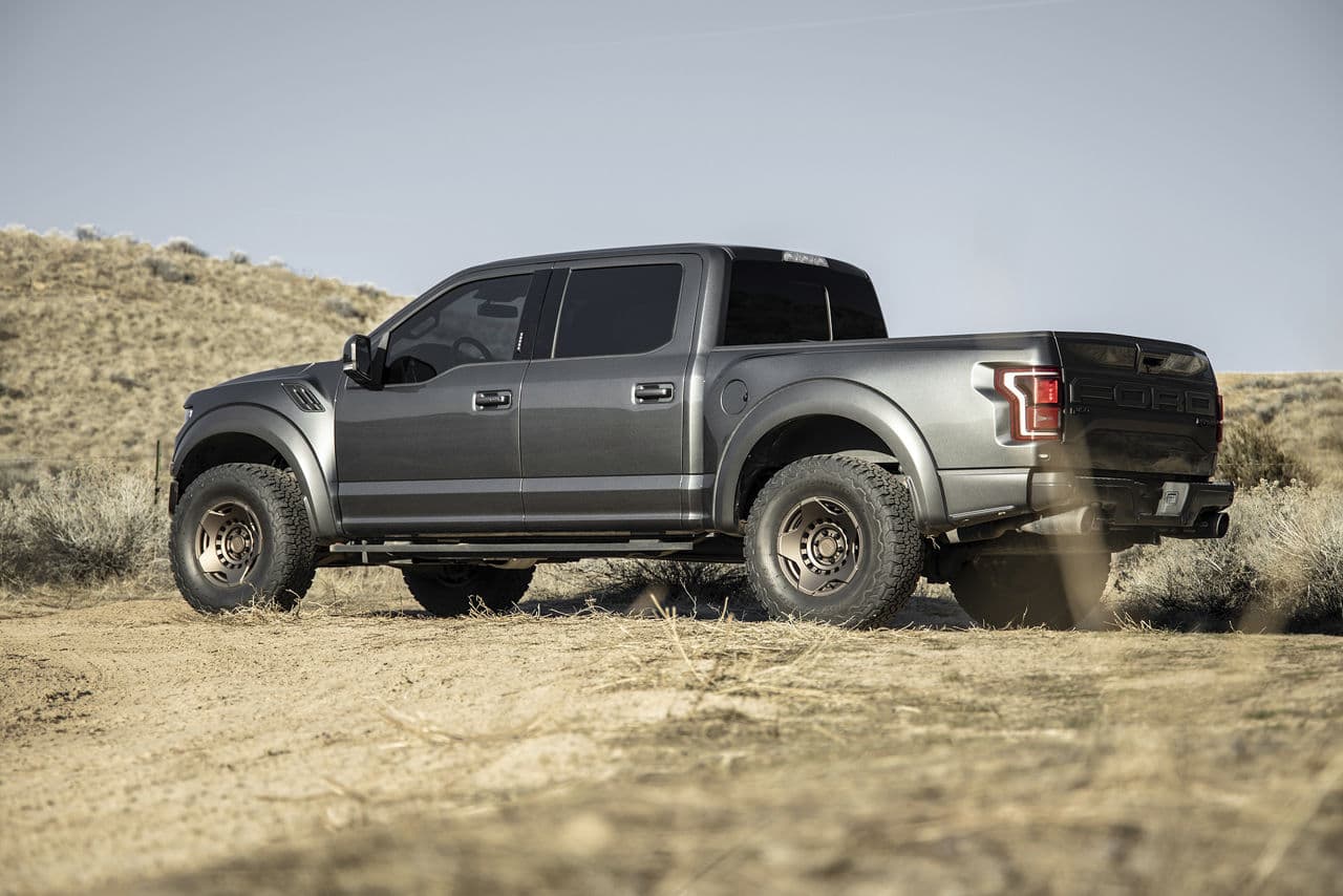 Interior of 2018 Ford F150 Raptor with wheels